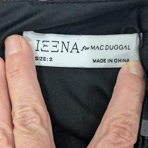 NWT Mac Duggal Ieena Floral Ruffle-Embellished Minidress Chiffon Cape Formal 2 - Picture 9 of 13